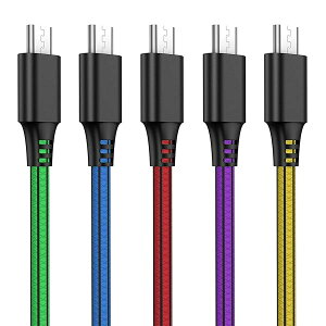 yzMicro USB P[u y5{Zbg 2mz }[d f[^] 2.4A fh~ Xperia Fujitsu Arrows Galaxy ȂAndroidX}zΉ }CNusbP[u (F)