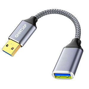 【送料無料】USB 延長ケーブル 0.3M USB 3.0 ケーブル A-Aタイプ オスメス 5Gbps 高速データ転送 USB延長コード 高耐久ナイロン編み 金メッキコネクタ USBケーブル 延長 30CM