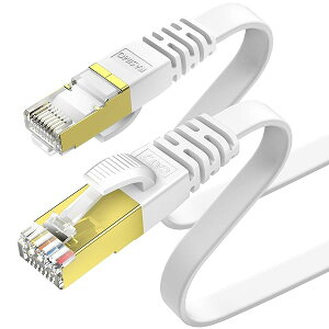 yz3m LANP[u CAT7 tbg ^ 10Gbps 600Mhz  LlanP[u STP c ܐ܂h~ RJ45 wifiP[u JeS[7 tbgP[u (3m, zCg)