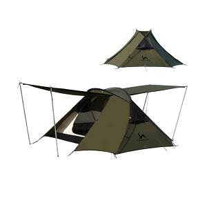 【送料無料】テント 2人用 軽量テント 20Dナイロン 2.4KG ドームテント 4000mm耐水圧 登山 キャンプ 広い前室 通気性 二重層構造 3シーズン 自立式 簡単設営 アウトドア コンパクト