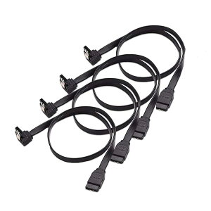 【送料無料】SATAケーブル L型 Sata3 シリアルATA3ケーブル SASケーブル高速 6Gbps対応 HDD、SSD、CDデータケーブル ロックラッチ付き 抜け落ち防止 40cm 逆L型 4本セット