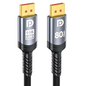 yz80Gbps DisplayPortP[u 2.1 4.5M ς16KΉDPP[uA16K@60HzE8K@240HzE4K@540HzE360HzE240HzΉAHDREHDCP 2.3EDSCEFreeSyncEG-Sync