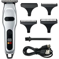 【送料無料】電動 バリカン メンズ 散髪 精密彫刻 0.1mm ミニサイズ ヘアトリマー 刃水洗可 コードレス …