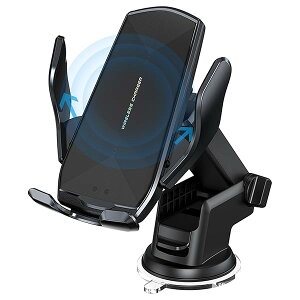 【送料無料】車載ホルダー スマホホルダー 10W/7.5W 急速ワイヤレス充電器 車ホルダー自動開閉 360度回転 吸盤式&吹き出し口2種類取り対応 iPhone/for SHARP/for Samsung/for Xiaomi/for OPPO な