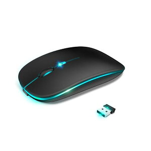 【送料無料】【.co.jp限定】ワイヤレス マウス 無線 薄型 マウスBluetooth5.0 静音 瞬時接続 小型 高感度 ブルートゥース 2.4GHz 3段階DPI切替 左右対称 充電式 ゲーミングマウス 省エネ 7色ライト 光