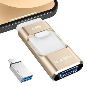 yzypAvsvz4in1 PhoneΉ USB128GB  f[^ obNAbvphoneʐ^f[^ۑiOS/USB/Type-C/Micro USB e tbV ^Cvc USBiphonepOt