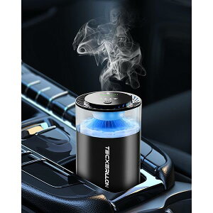 【送料無料】車用アロマディフューザー 富士山雲霧デザイン 超音波ミスト 固体アロマ2個入(ウッディ系+オーシャン系) 長持ち3200回スプレー・最長6ヶ月持続 香り4段階調整 自動ON/OFF 残