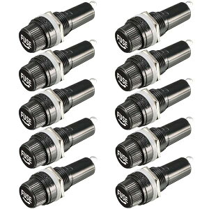 �y���������z10 �� 5 × 20mm �q���[�Y �z���_�[ AC 10A 250V �u���b�N �X�N�����[ �L���b�v �q���[�Y �z���_�[�A�p�l�� �}�E���g �X�N�����[ �L���b�v �q���[�Y �z���_�[