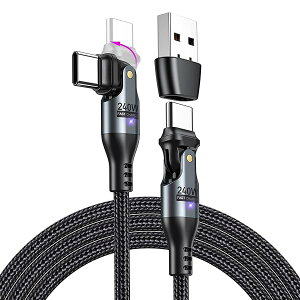 yz240W USB C to C P[u 1.8M [180°] PD[d ^CvC P[u f[^] USB-AϊA_v^t MacBook Pro/Phone15/15 Pro/Galaxy/Google Pi
