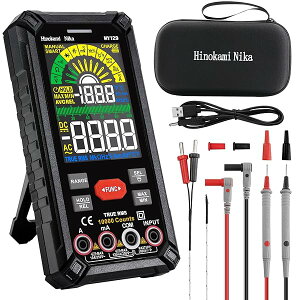 【送料無料】2024新型MY129 充電式テスター デジタル 10000カウント、スマートデジタルマルチメーター 手動&オートレンジ、導通ブザー付き検電テスター 車、収納ケース付きサーキットテスタ