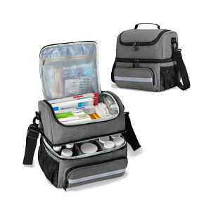 【送料無料】メディカルバッグ 救急バッグ 訪問 介護 往診 看護師 医者用 在宅医療グレー