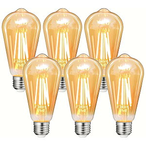 yzGW\d LEDd tBgd e26 60W` d dF 2700K 800lm 6W S^Cv GW\v ST64 Ao[KX F ߐF g AeB[N ȃGl AbvO