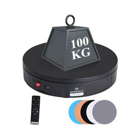 【送料無料】回転台 電動ターンテーブル ?影用 電動回転台 360°回転 30cm100kg 知能ターンテーブル 電動 遠隔操作 スムーズに回転 回転のスピード、方向、角度が調整可能 騒音が小さい 静かな場所でも使える 展示用 110V (直径30c