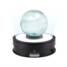 【送料無料】ターンテーブル 回転台 LEDライト付き 電動回転台 照明ターンテーブル 発光底面 ディスプレイスタンド 撮影 電動回転台 電動展示台 展示台 両方向回転が可能 照明付 黒い 110V (20cm)