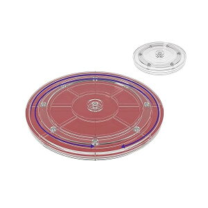 【送料無料】回転台 回転盤 丸型 テレビ TV パソコン モニター画面360度回転 電話機 茶器果物置きターン テーブル パーティー 調味料スタンド 小物整理 方向転換(透明) (外径22.86CM)