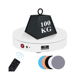 【送料無料】電動回転台 ターンテーブル ?影用回転台 360°回転 30cm100kg 知能ターンテーブル 遠隔操作 スムーズに回転 回転のスピード/方向/角度調整可能 静かな 展示用 110V (白い)