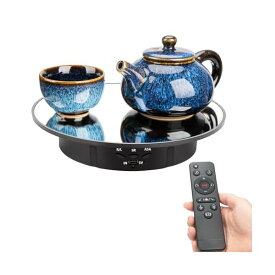 【送料無料】電動ターンテーブル360度鏡面回転台リモコンが付き 方向角度調整可能フィギュア展示用 商品の撮影とビデオに最適 騒音が小さい 直径20cm（ブラック）