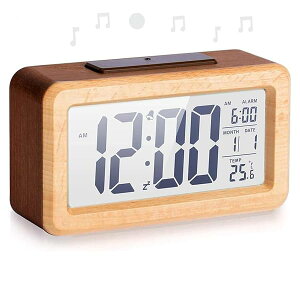 【送料無料】目覚まし時計 置き時計 セイコークロック デジタル 電池式 静音式 アラーム付き ライト付 デジタル カレンダー