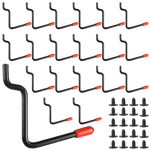 【送料無料】20個 ペグボードフック 有孔ボードフック パンチングボード 専用L型 L字 穴あきボード 固定 止め 金具 商品展示 ディスプレ 壁面収納 取り付け簡単 (L型フック)