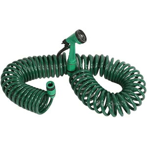 【送料無料】散水ホース 庭 ホース 伸びる7.5m/15m/30m 園芸 洗車 散水 ホース 蛇口 ジョイント ノズル 軽くて水漏れ防止伸縮可能な折り畳み洗車ホース 掃除用品 伸縮ホース 軽量 (30M)