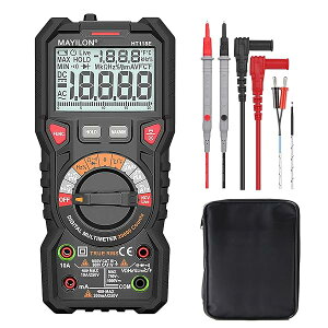 【送料無料】テスター デジタル 20000カウント マルチメータ HT118E 検電 自動レンジ AC/DC電流 AC/DC電圧 温度 真の実効値 静電容量 ダイオード 周波数 抵抗 導通 NCV 非接続電圧 LIVE ワイヤ測定 日