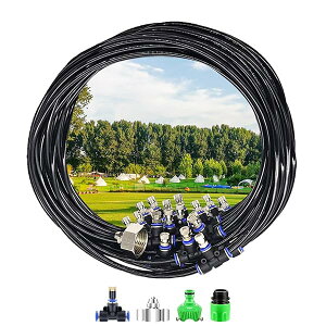 【送料無料】噴霧ノズル 灌漑システム 自動散水セット 20M散水ホース 庭 噴霧ノズルスプレー ガーデン 芝生 水やり ミストシャワー 屋外 園芸 散水器 ガーデニング 自動 散水用具 散水用 家