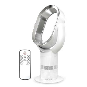 【送料無料】扇風機 DCモーター はねなし扇風機 スリムタワーファン 冷風扇 風量10段階調節【ワンタッチで風量MAX】 首振り 上下左右360°調整可能 1-9切りタイマー リモコン付き 優しい風 省