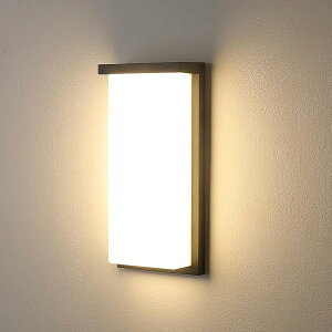 【送料無料】LED 玄関ライト 玄関灯 防水 防犯 屋外照明 ポーチライト 壁 照明 壁取り付け 外灯 ブラケットライト 6000K 高輝度 省エネ IP66 (ウォームホワイト)