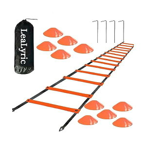 【送料無料】トレーニングラダー 3m/6m/9m マーカーコーン10枚 プレート12枚セットらだー サッカー 練習 収納バッグ付き 瞬発力 敏捷性練習トレーニング バスケットボール/サッカー/野球トレ