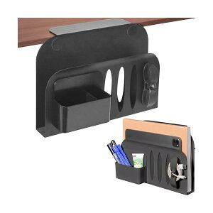 【送料無料】デスクサイド収納ラック デスク 収納 ノートパソコンスタンド 縦置き 机下 収納 テーブル下収納ラック デスク下 クランプ式 耐荷重5kg 滑り止めシード付き 配線整理 取付簡単