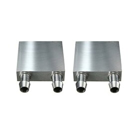 【送料無料】水冷ブロック40 * 40 mmアルミ用液体ウォータークーラーヒートシンクシステムシルバー用CPUグラフィックスラジエーターヒートシンク（2パック）