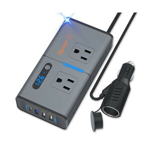 yzLST Co[^[ 200W VK[\Pbg RZg QC3.0}[dΉ J[Co[^[ DC 12V / AC 100V ϊA_v^[ USB-C|[gt ԃRo[^[ USB-A|[g*3 AC100Vd2 R