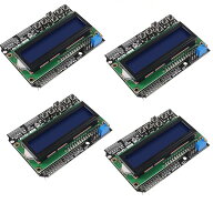 【送料無料】4パック 1602 LCDキーパッドシールド 1602 LCD拡張シールドボード ブルーバックライト 4.5-5…