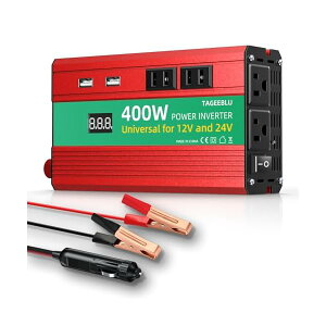 yz400W DC 12V/24VAC100V ϊ, J[Co[^[, J[`[W[  RZg 12V  24VgbN Ή 4 ACRZg, 2 USB|[g, VK[C^[\Pbg𗬕ϊu 