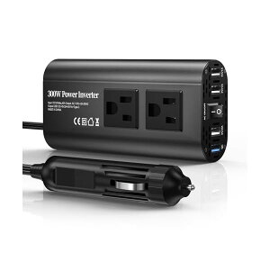yz300W Co[^[ 12v 100v,  Co[^[, VK[\Pbg RZg DC12VAC100Vɕϊ USB 4 |[g 12VԐp J[Co[^[