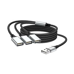 yzUSBP[u(1m) 3-in-1USBXvb^ USBd 1IX3XUSB 2.0A_v^ USBgP[u USB}`|[g[d/f[^]/m[gp\R/Mac