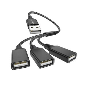 yzUSBXvb^YP[u 3 USBP[u 1IX3XUSB 2.0A_v^USB}`|[g[d/f[^]/m[gp\R/Mac(20cm, ubN)