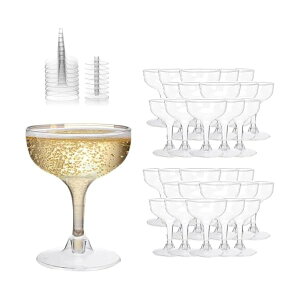 【送料無料】カクテルグラス 使い捨て30pcs プラスチック カクテルグラス誕生日パーティー 結婚式 イベント用品 組み立て