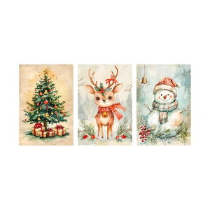 【送料無料】ジグソーパズル マイクロピース 150ピース パズル ポストカード ハガキ 風景 クリスマス プレゼント 誕生日 おしゃれ インテリア ツリー トナカイ 雪だるま (15 x 10 cm)