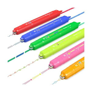 【送料無料】カーブペン 2色ラインマーカー 6種類模様 水性ツインヘッド ローラースタンプ&ラメ入りフェルトチップ 速乾 手帳・アルバム・イラスト・メモ・DIY用 学校・オフィス文房具