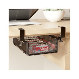 【送料無料】デスク下 引き出し テーブル下収納ラック 後付け引き出し クランプ式 穴あけ不要 スライドテーブル下収納ラック 文房具 事務用品 小物 収納 整理 便利 小物整理 大容量 天板1.2?6cm設置可能 簡単な取り付け (ブラック)