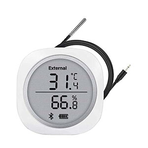 【送料無料】Bluetooth温湿度計 温度計 湿度計 スマートセンサー LCD大画面 データロガー 防水外部プローブ付き アラーム機能 マグネット付き グラフ記録 スマホで温度管理 湿度管理 (-PLUS)