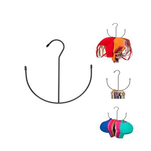 【送料無料】帽子フック ネクタイハンガー 3本組 金属フック 滑り止め 防錆 ベルト サスペンダー スカーフ ショール ブラジャー靴 小物対応 省スペース 多機能ハンガー (ブラック)