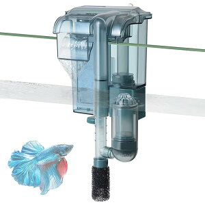 【送料無料】3W350LPH外掛け式フィルター HF-1:調整機能付きの10-30L(幅15-35cm)の小型水槽フィルター、モーター静音の水槽フィルター、熱帯魚 メダカ 金魚など適用