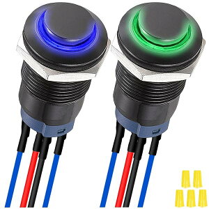 yz2 12mm ̃b`̐/ LED ̉{^ XCb`̋̊L IP65  12V 24V 3A DC SPST 2Position ̎ȃbLOOăC[ŔꂽC[yюԂ̃{[ĝ߂
