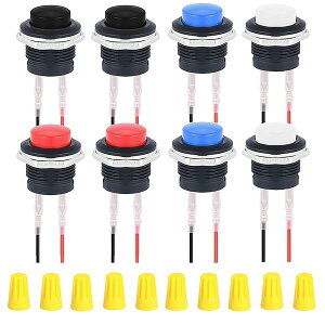 yz8 16mm /// [^vbV{^XCb` SPST ON OFF XCb` 3A 250V AC/6A 125V AC 2s ȕA^ی^XCb` C[ƔzLbvt ԁE{[gp