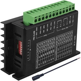 【送料無料】1個 ステッピングモータードライバー TB6600 Nema 17/23/34 4A 9-42VDC 32セグメントモーター、1個 DCメスワイヤー5.5×2.1mm付き、42/57/86タイプ2/4相ステッピングモーター用、3Dプリンタ