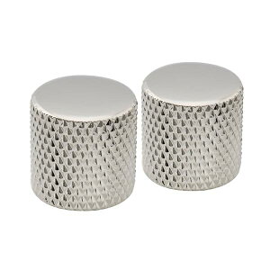 【送料無料】Proミリサイズ スチール製ギターフラットトップノブ インポートフェンダーテレキャスターエレキギター/プレシジョンベース用、ニッケル(2個セット)