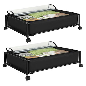 【送料無料】ベッド下収納ボックス 収納ケース 収納ボックス 防塵カバー付き キャスター付き ローラー付き ケース ボックス ベッド下物入れ ワゴン 取り付け簡単 大容量 布団袋 衣類整理