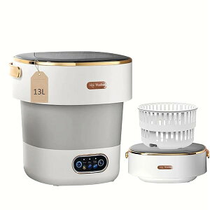 【送料無料】新しいアップグレード 小型洗濯機【5/10分洗浄・3分脱水・1年間のメーカー】折りたたみ ミニ洗濯機 脱水機能付き 海外対応 予洗い 事前洗い 泥落とし 小型脱水機 下着 靴下 自